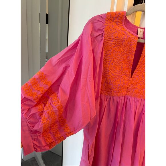 NWOT J Marie embroidered kaftan Large $175 - Picture 3 of 7